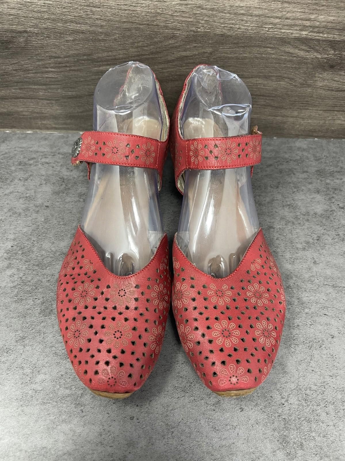 Rieker Rieker Mirjam 53 Shoes Womens Size 11 (42) Red Leather Size US 11 / IT 41 - 3 Thumbnail