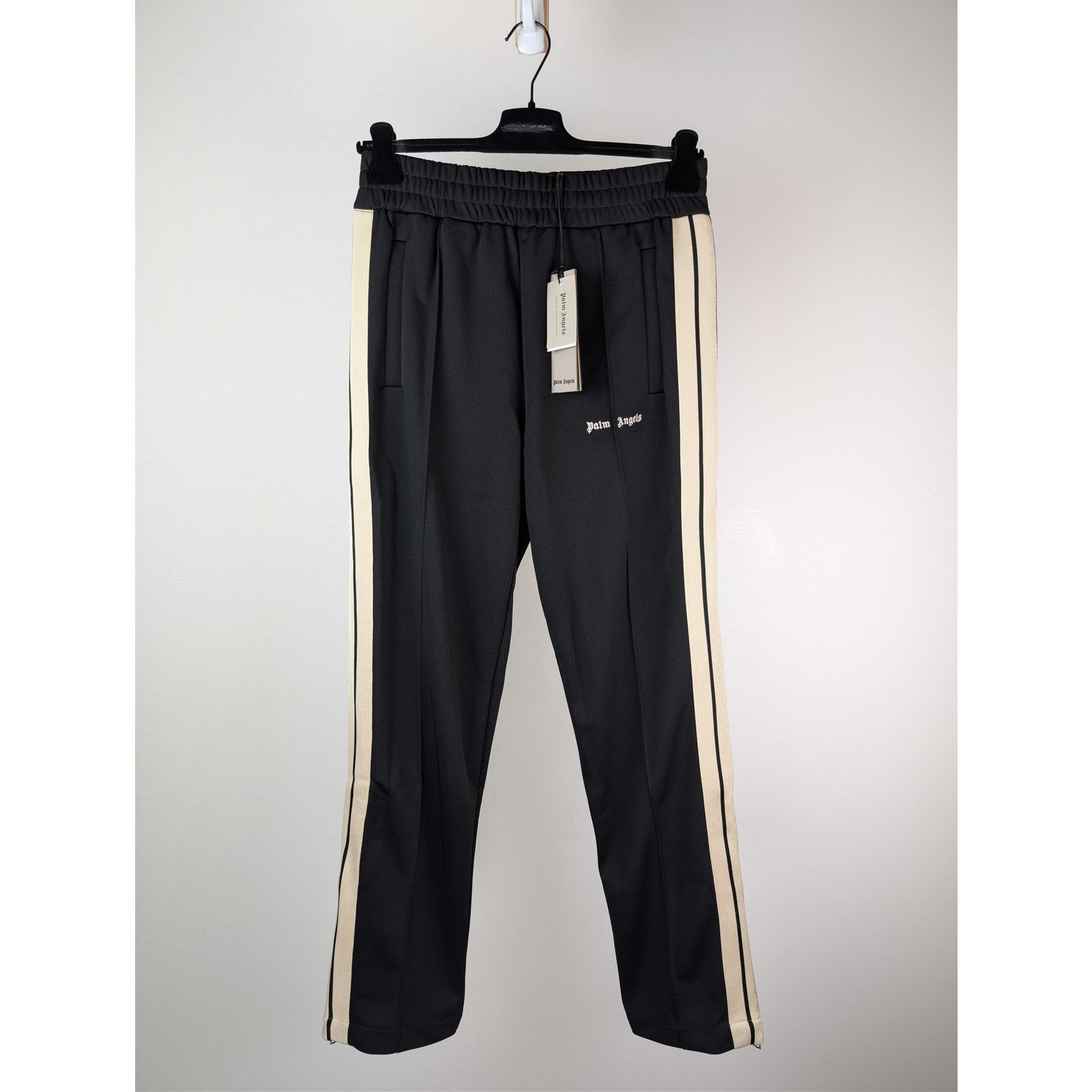 Palm Angels o1rshd1 Q:2 / Classic Logo Track Pants in Black / Off-White Size US 36 / EU 52 - 2 Thumbnail