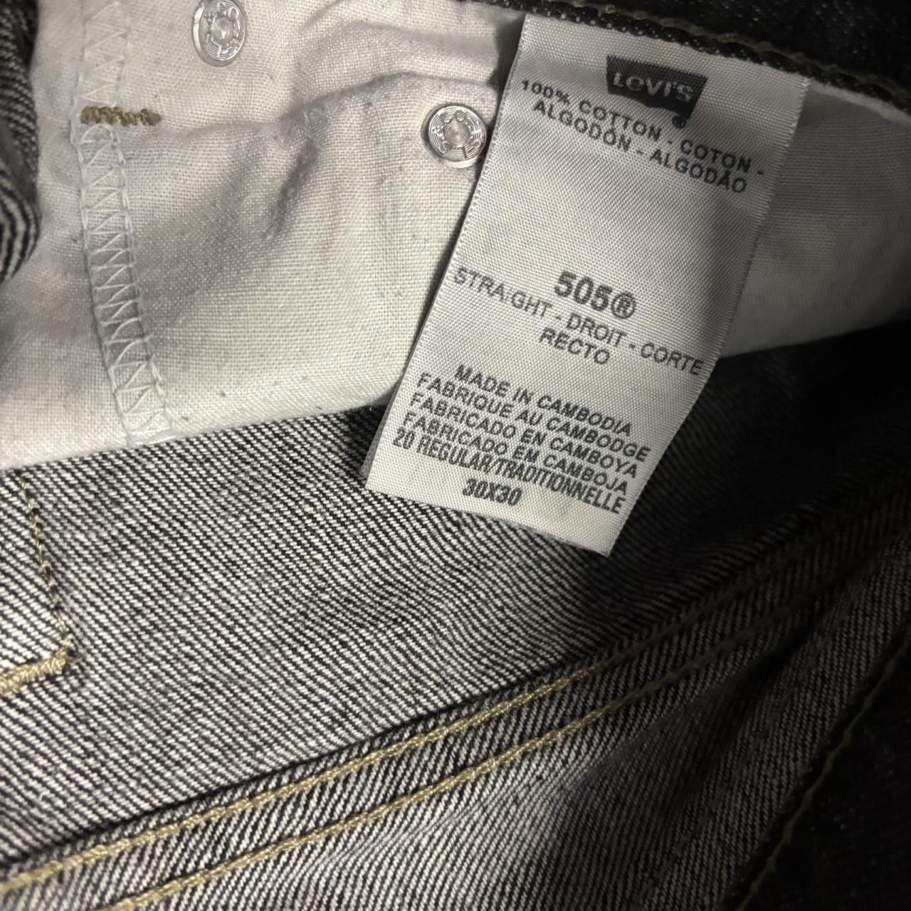 Levi's × Vintage Crazy Vintage Y2K/2000s Grunge Black Levis Essential Denim Jeans! Size US 30 / EU 46 - 8 Thumbnail