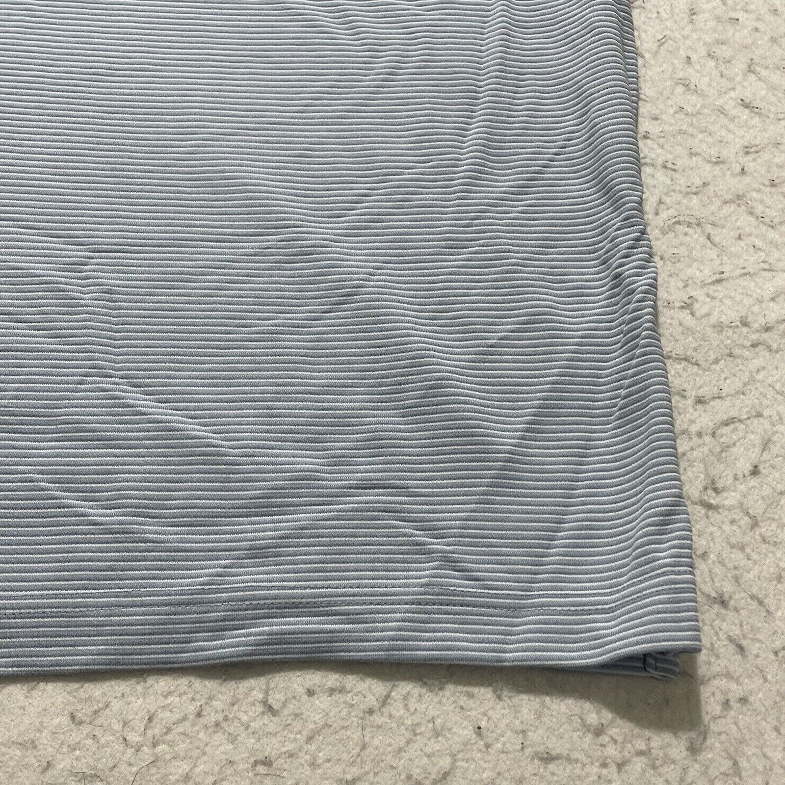 Van Heusen Van Heusen Short Sleeve Button Up Polo Shirt Blue Striped Size US L / EU 52-54 / 3 - 12 Thumbnail