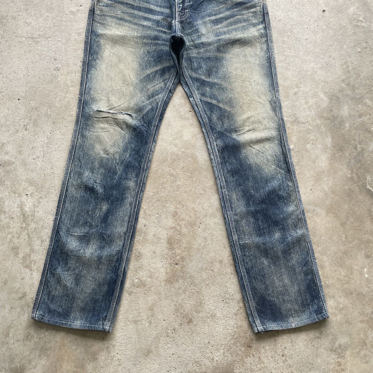 Japanese Brand Vintage BlueWay Japan Rusty Jeans Faded Distressed Pants W35 Size US 35 - 4 Thumbnail