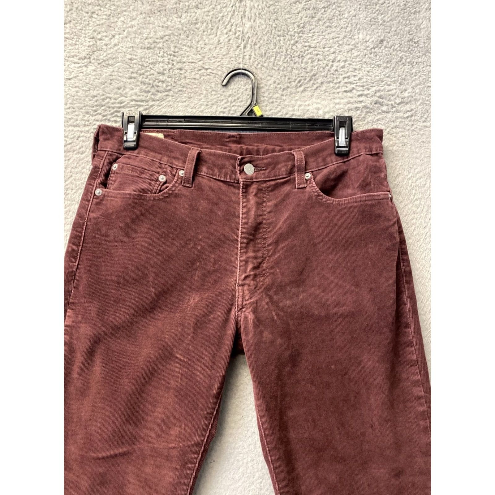 Levi's VINTAGE Levi’s 511 Corduroy Pants Straight 33x32 Light Maroon Men’s Regular Pant Size US 33 - 2 Thumbnail