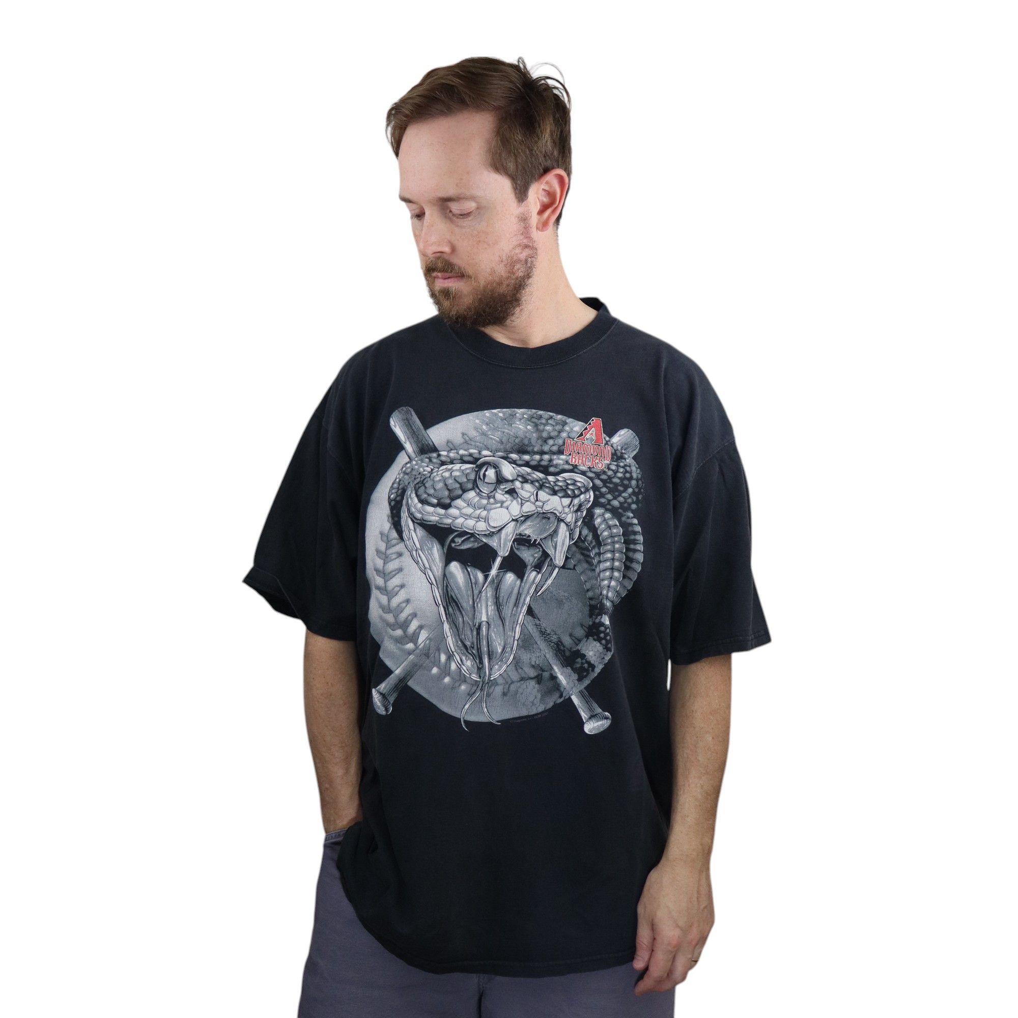 Lee × MLB × Vintage Y2K Arizona Diamondbacks Snake Graphic MLB Baseball Tee Size US XXL / EU 58 / 5 - 1 Thumbnail