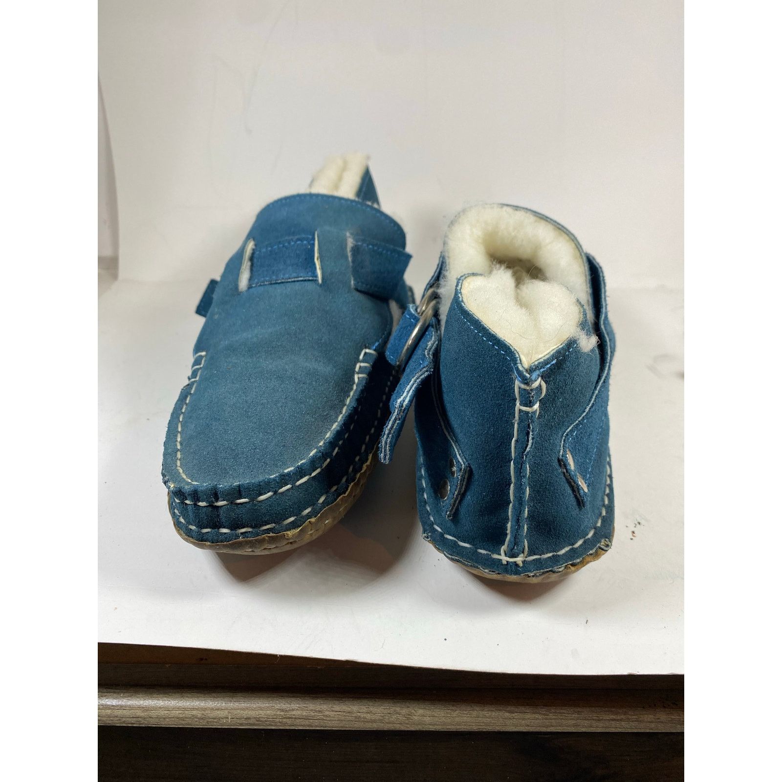 Quoddy Quoddy Ring Suede Sheepskin Lined Blue Boot 9.5W Size US 9.5 / IT 39.5 - 3 Thumbnail