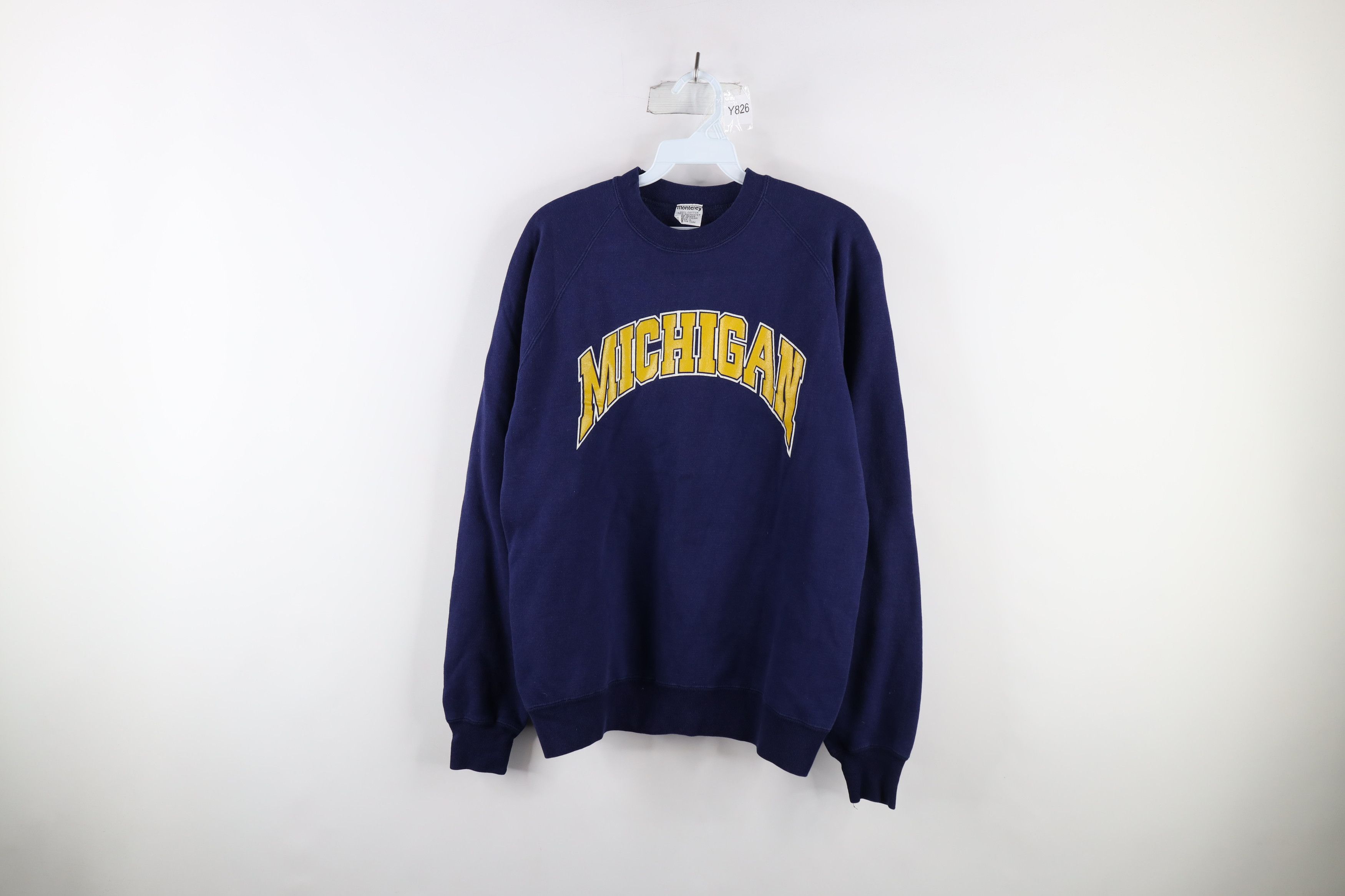 Image of Vintage 70's Out University Of Michigan Crewneck Sweatshirt in Blue, Women's (Size Large)