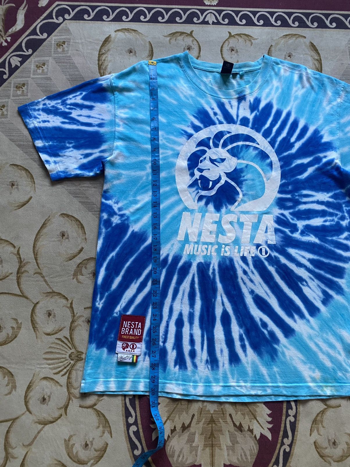 Japanese Brand Nesta Music Is Life Tie Dye T-Shirt Size US XL / EU 56 / 4 - 10 Thumbnail