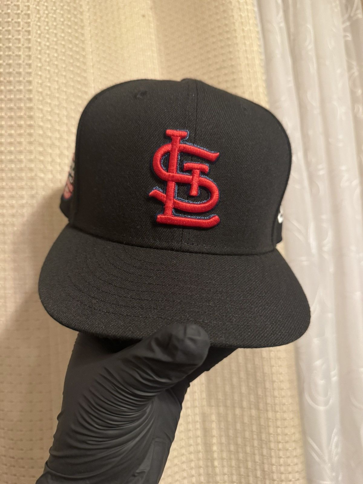 New Era New Era Black St.Louis Cardinals Fitted Hat Size 71/8 Size ONE SIZE - 1 Thumbnail