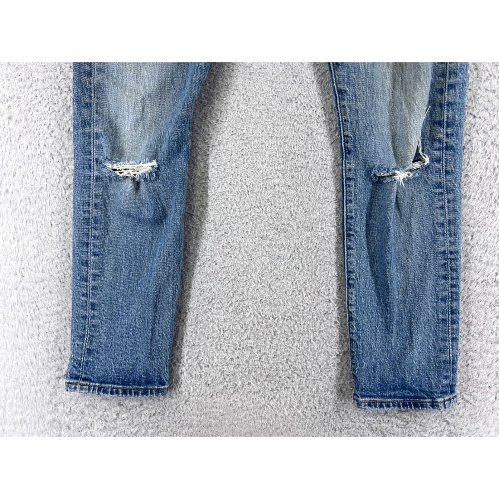 Levi's Levi's 501 Skinny Jeans Women's 27 Blue Denim Distressed Regular Fit 25x28 Retro Size 27" / US 4 / IT 40 - 2 Thumbnail