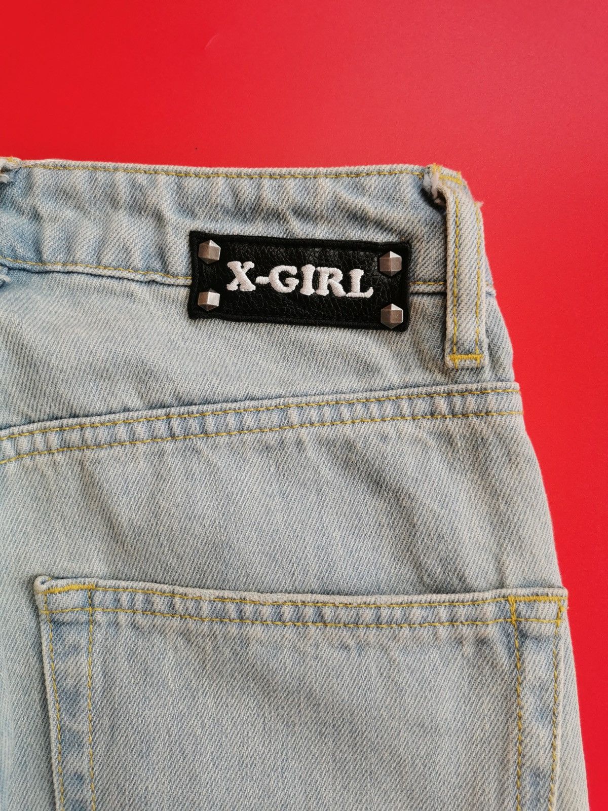 X-Girl Baggy X-Girl Japan Asymmetrical Waist Distressed Jeans Size 26" / US 2 / IT 38 - 6 Thumbnail