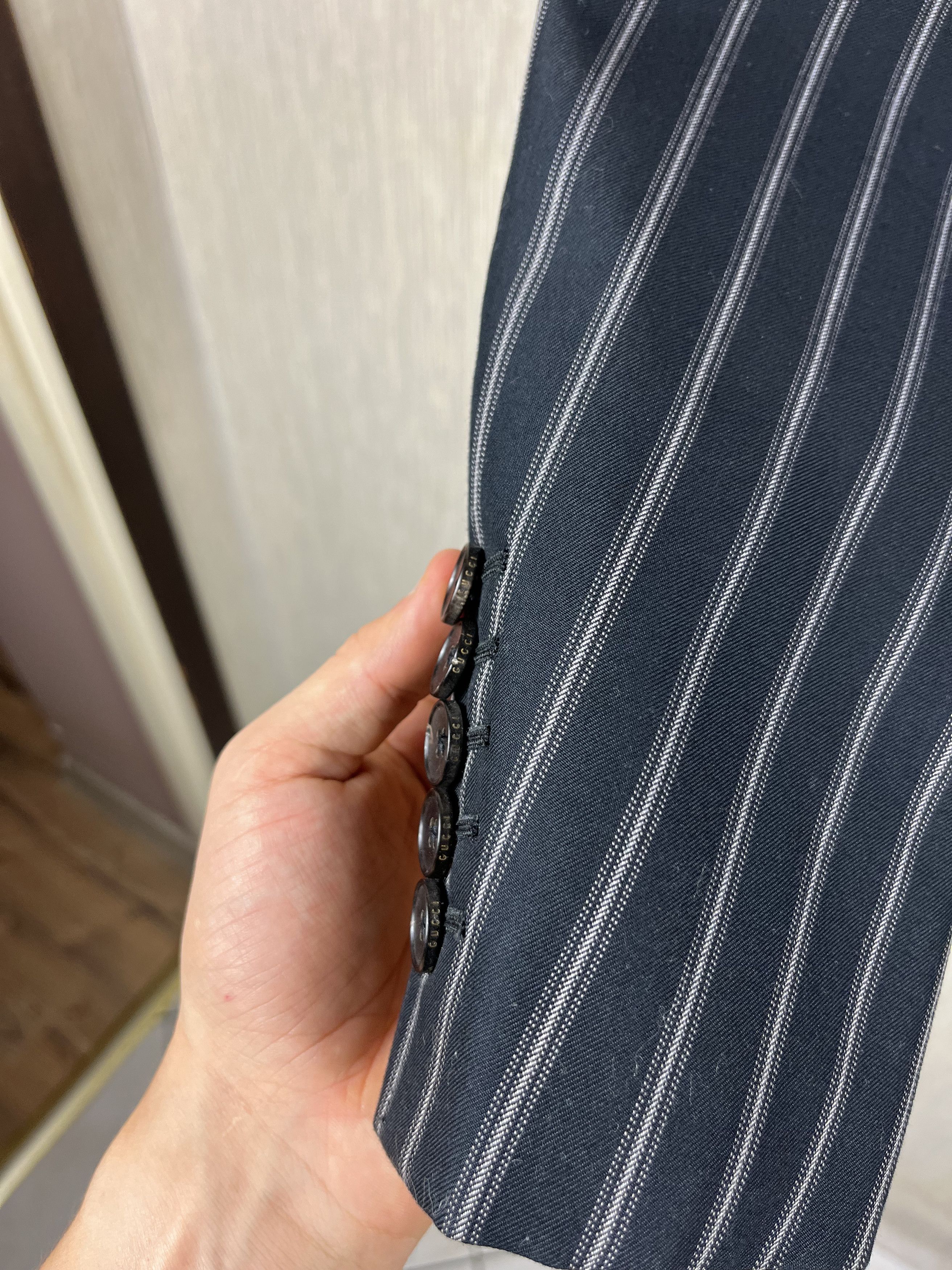 Gucci × Tom Ford Gucci Tom Ford vintage archive striped suit blazer+pants Size 36R - 9 Thumbnail