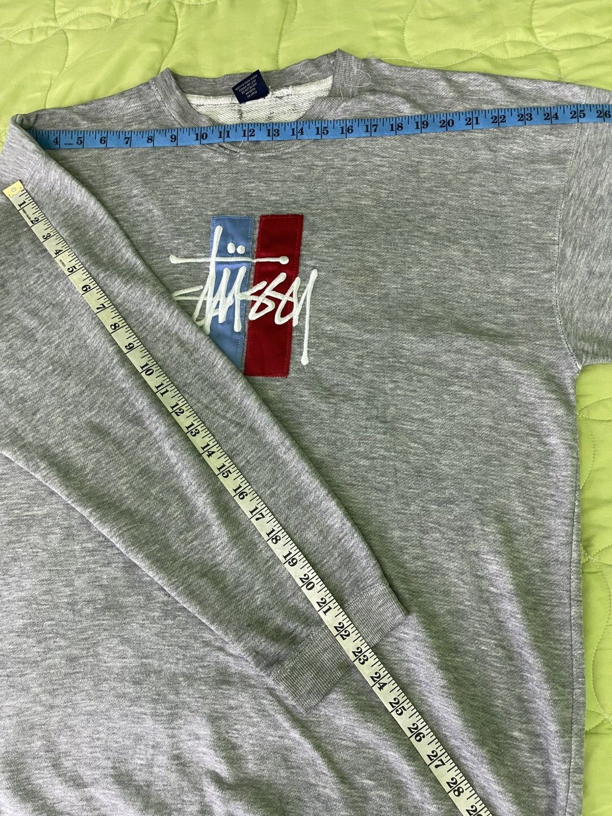 Stussy Thrashed Vintage 90's Stussy Embroidered Logo Sweatshirt Size US XL / EU 56 / 4 - 14 Thumbnail