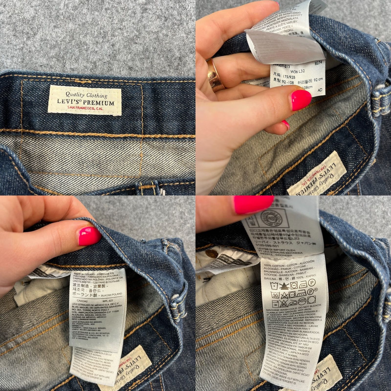 Levi's Levi's 501 Jeans Straight 34 32 Dark Blue Indigo Cotton Premium E Size US 34 / EU 50 - 8 Thumbnail