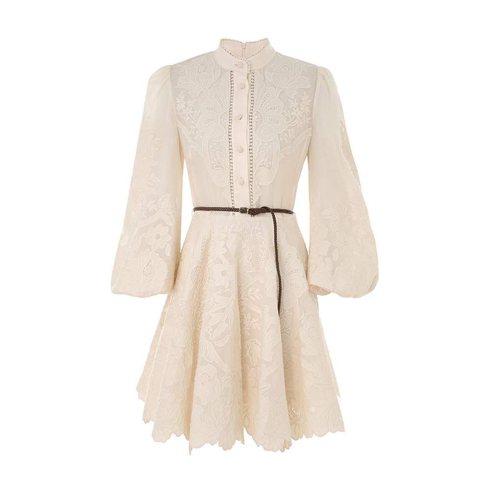 Zimmermann Aliane Embroidered Short Dress | Grailed