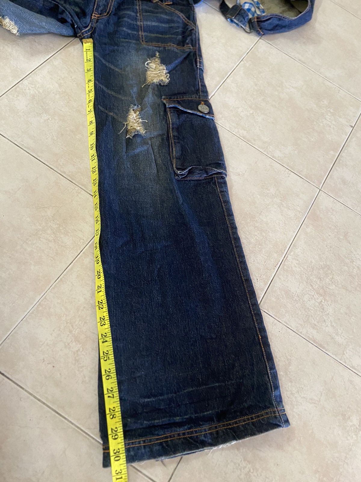 Hysteric Glamour Rare💥Blue Moon Flare Boot Cut Distressed Denim Pants Size US 30 / EU 46 - 19 Thumbnail