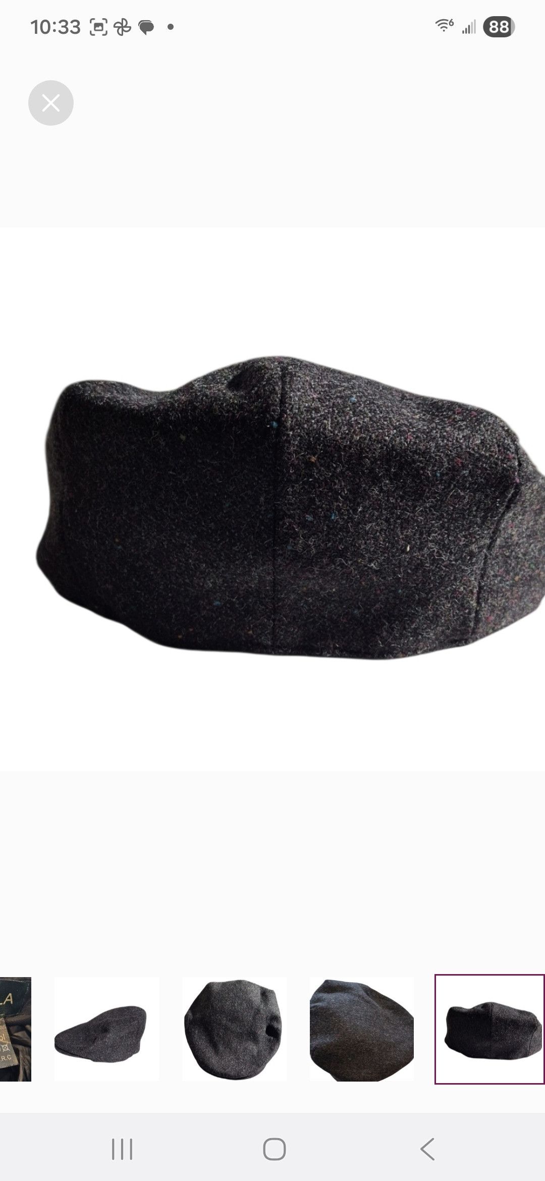 Other Botvela Tweed Flat Cap Size 30 - 7 Thumbnail