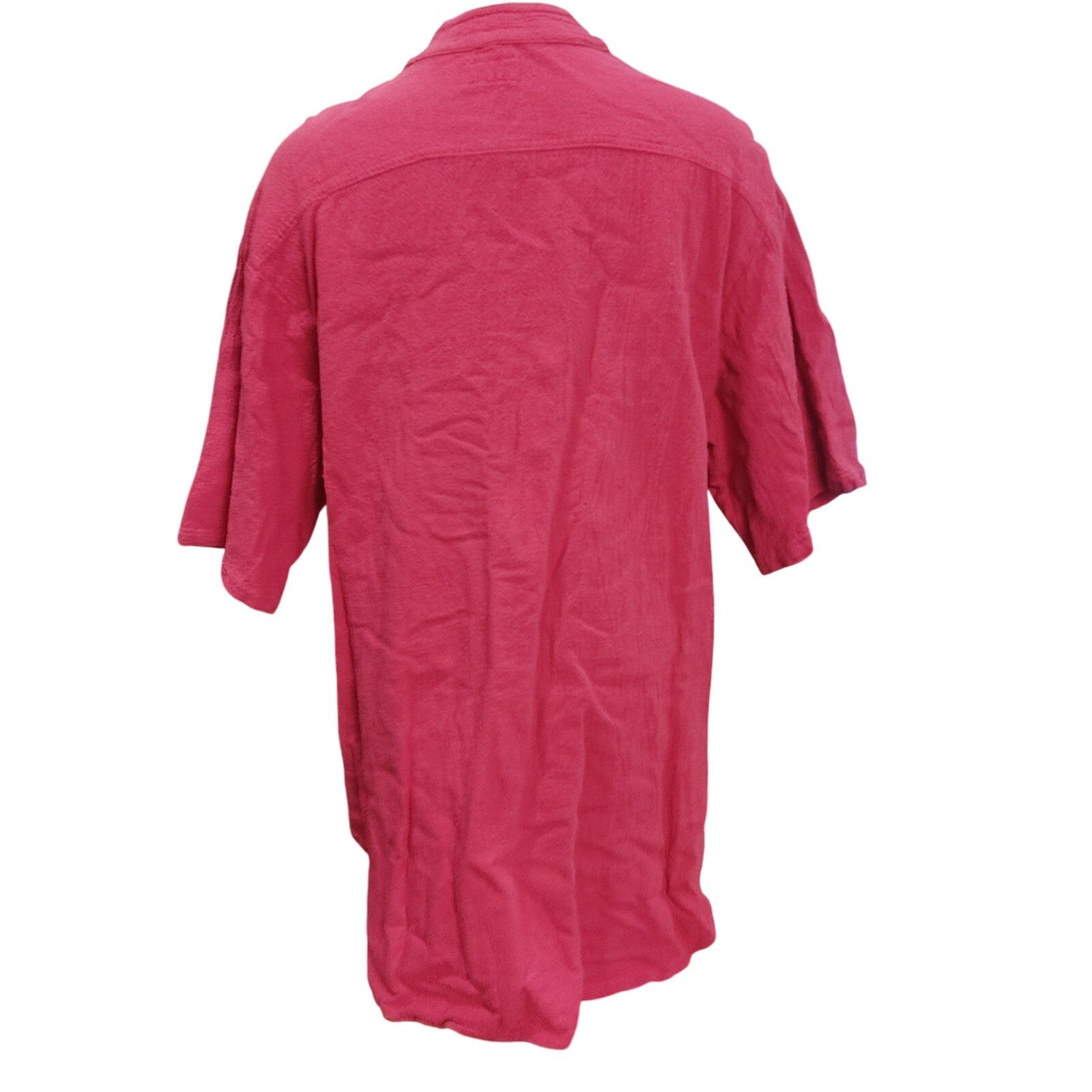Other Malibu Cotton Club Women XL Red Short Sleeve Button Up Shirt Size XL / US 12-14 / IT 48-50 - 2 Thumbnail