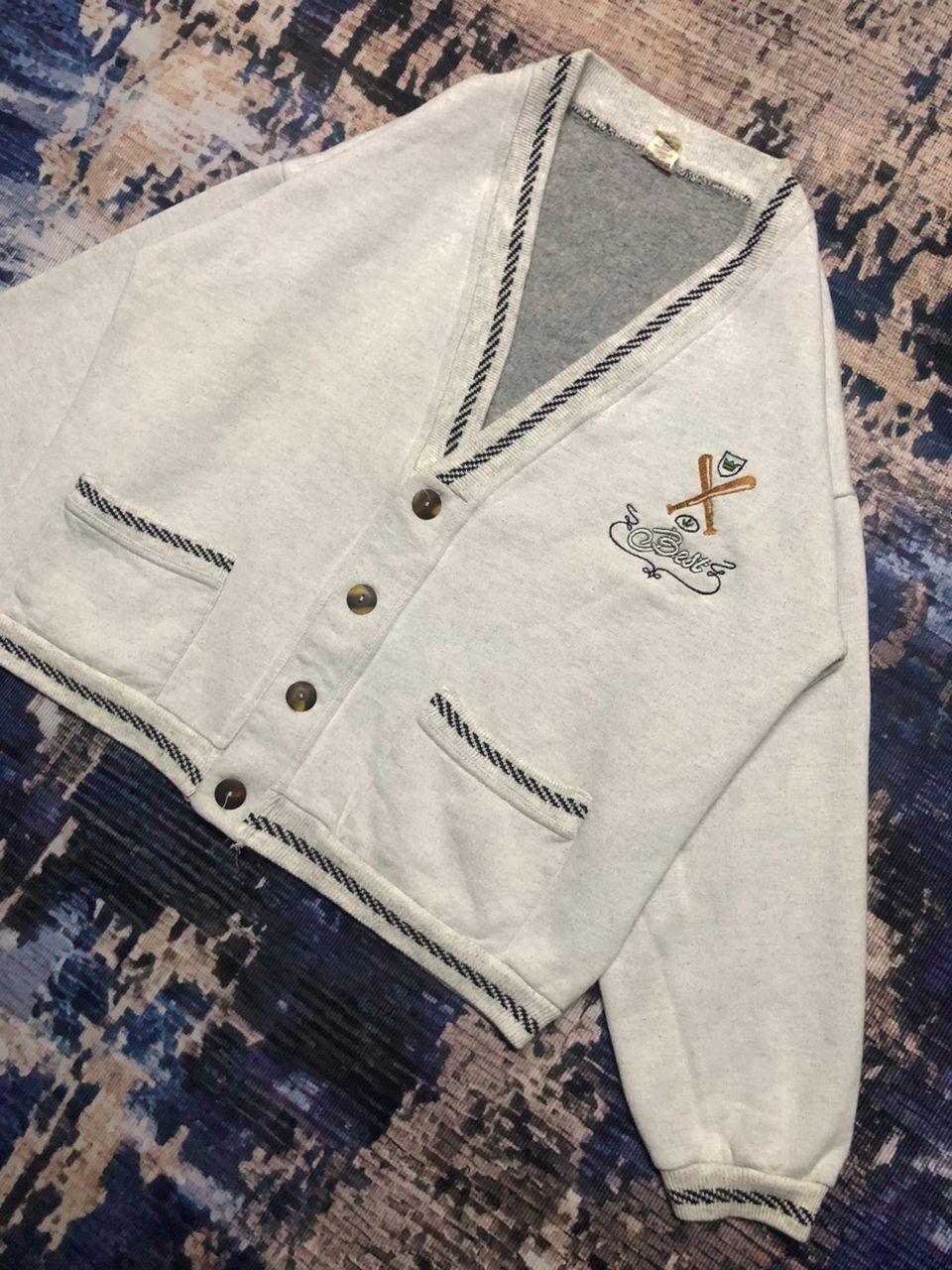 Pronto Uomo Vintage Pronto Moda Grey Cardigan Size XL / US 12-14 / IT 48-50 - 6 Thumbnail