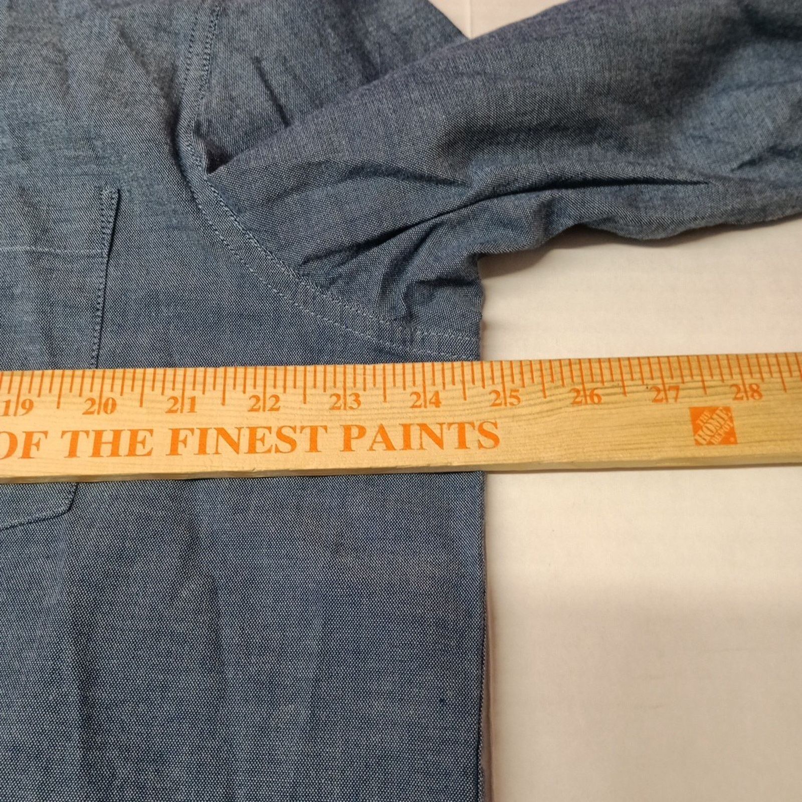George George Poplin Button Down Shirt Men's XL Blue Classic Fit Size US XL / EU 56 / 4 - 5 Thumbnail