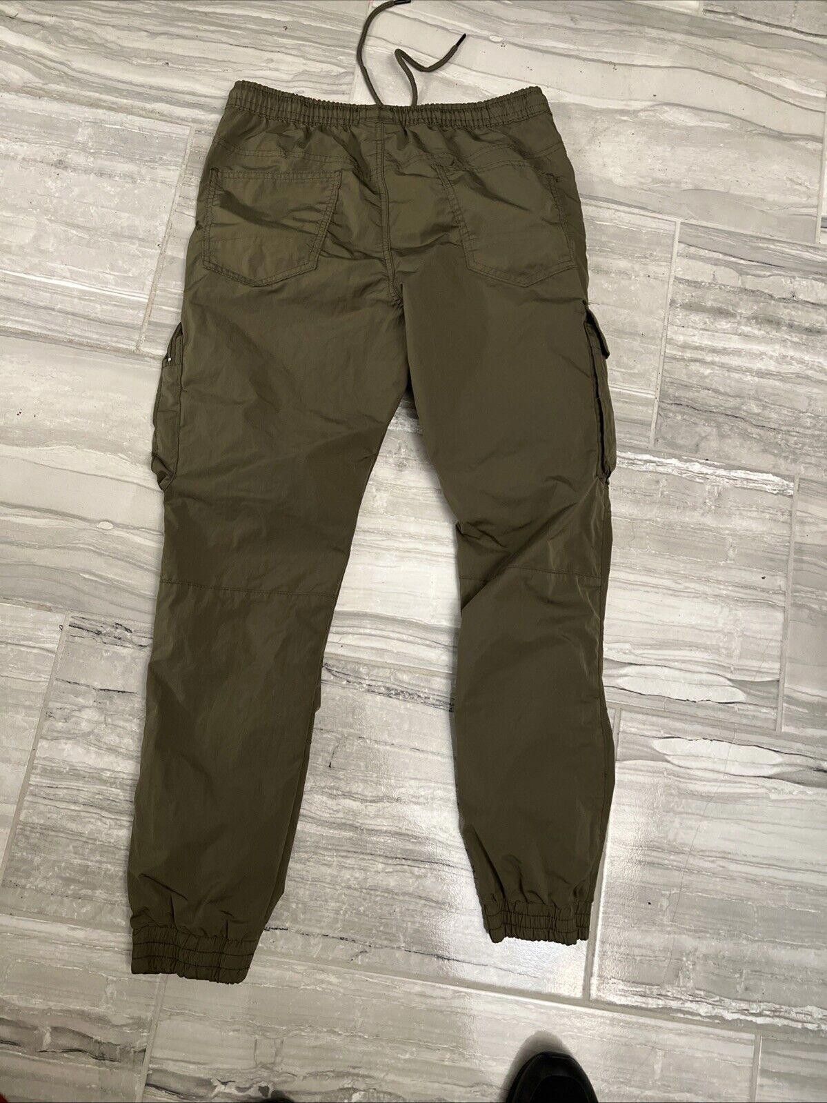 Designer Grindhouse Cargo Pants Olive Pockets Drawstring Elastic Size US 32 / EU 48 - 2 Thumbnail