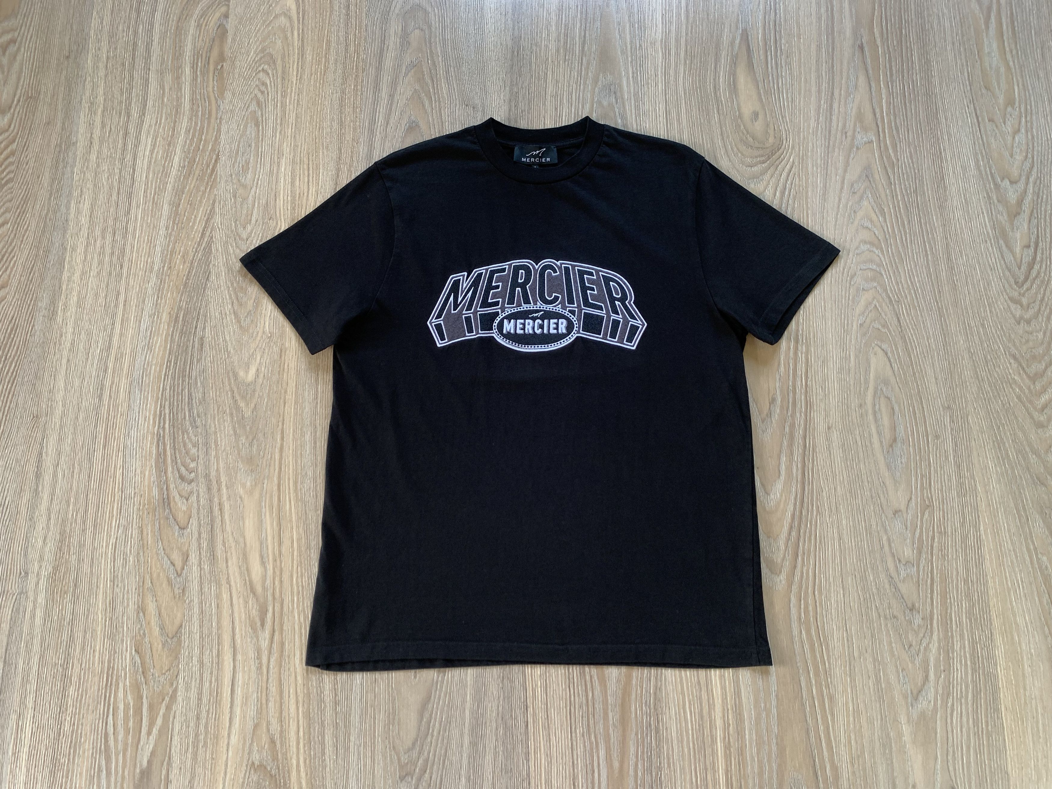 Baume & Mercier Mercier Mens Cotton Black Embroidered Big Logo T Shirt Size US L / EU 52-54 / 3 - 11 Thumbnail