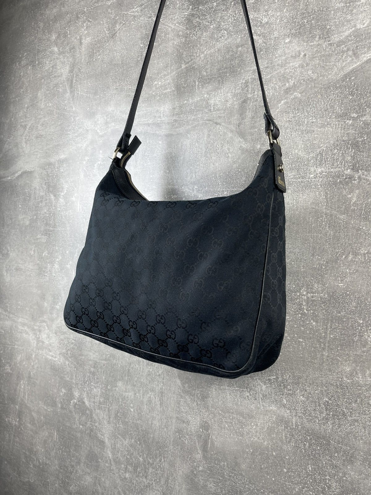 Gucci × Tom Ford × Vintage Gucci Guccissima 00s Leather Black Shoulders Tote Bag Size ONE SIZE - 6 Thumbnail
