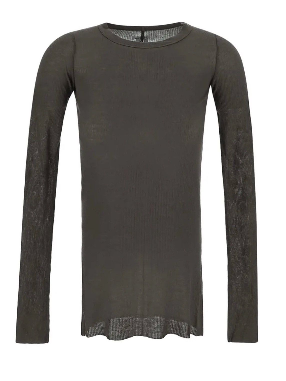 image of Fw16 Mastodon Rick Owens Ribbed Long Sleeve in Grey, Men's (Size Medium)
