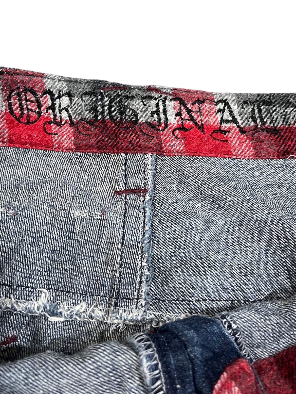 Who Decides War Vintage Originalstyle Double Waist Distressed Denim Size US 31 - 7 Thumbnail