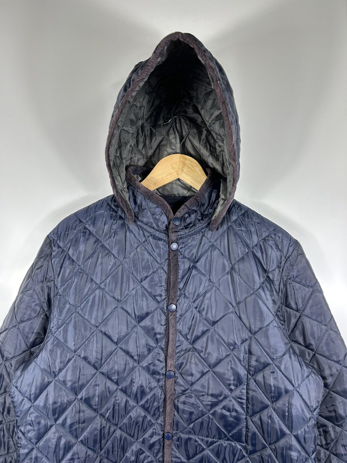 Lavenham × Vintage 🔥Lavenham Hooded Snap Button Quilted Jacket Size US L / EU 52-54 / 3 - 4 Thumbnail