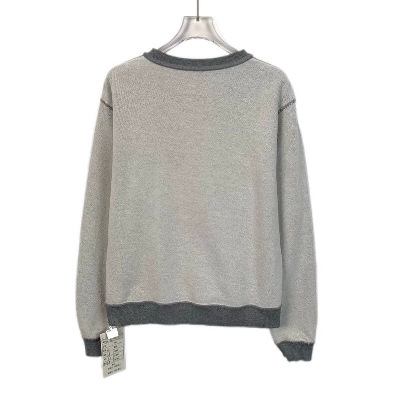 Loewe Loewe Gray logo embroidered round neck cotton long sleeve Size S / US 4 / IT 40 - 2 Thumbnail