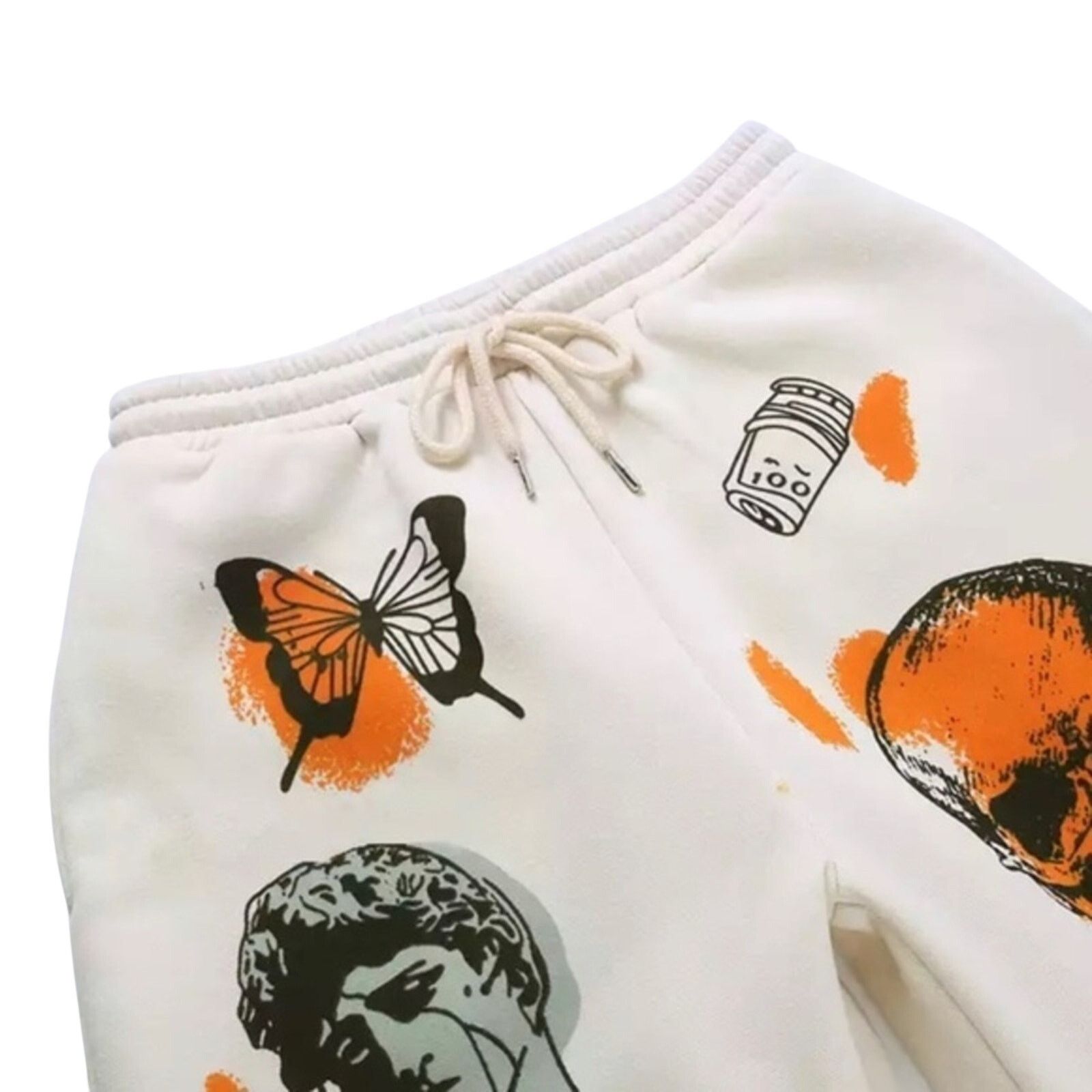 NBDN Nobrandedon Butterfly Skull Printed Sweatpants | Size M Size 30" / US 8 / IT 44 - 2 Thumbnail