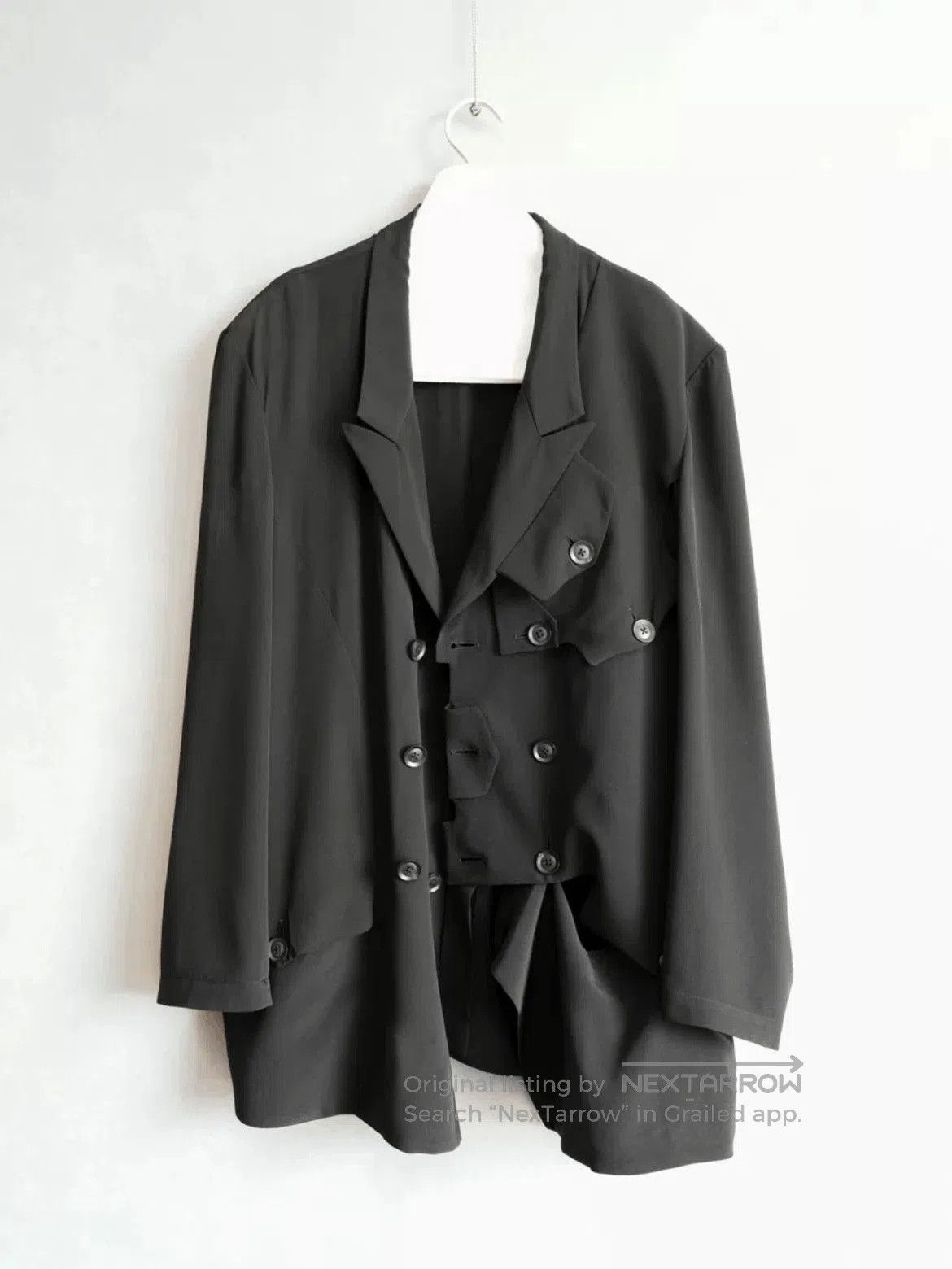 Yohji Yamamoto Yohji Yamamoto 20SS Unevenness Silk Jacket. Size US XL / EU 56 / 4 - 4 Thumbnail