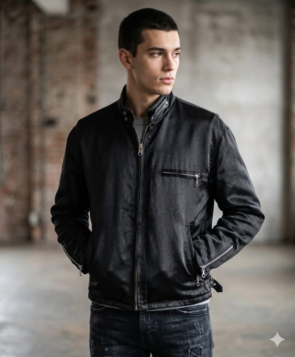 Schott 🔥SCHOTT NYC BLACK BLOUSON BIKERS CAFERACER JACKET Size US M / EU 48-50 / 2 - 1 Thumbnail