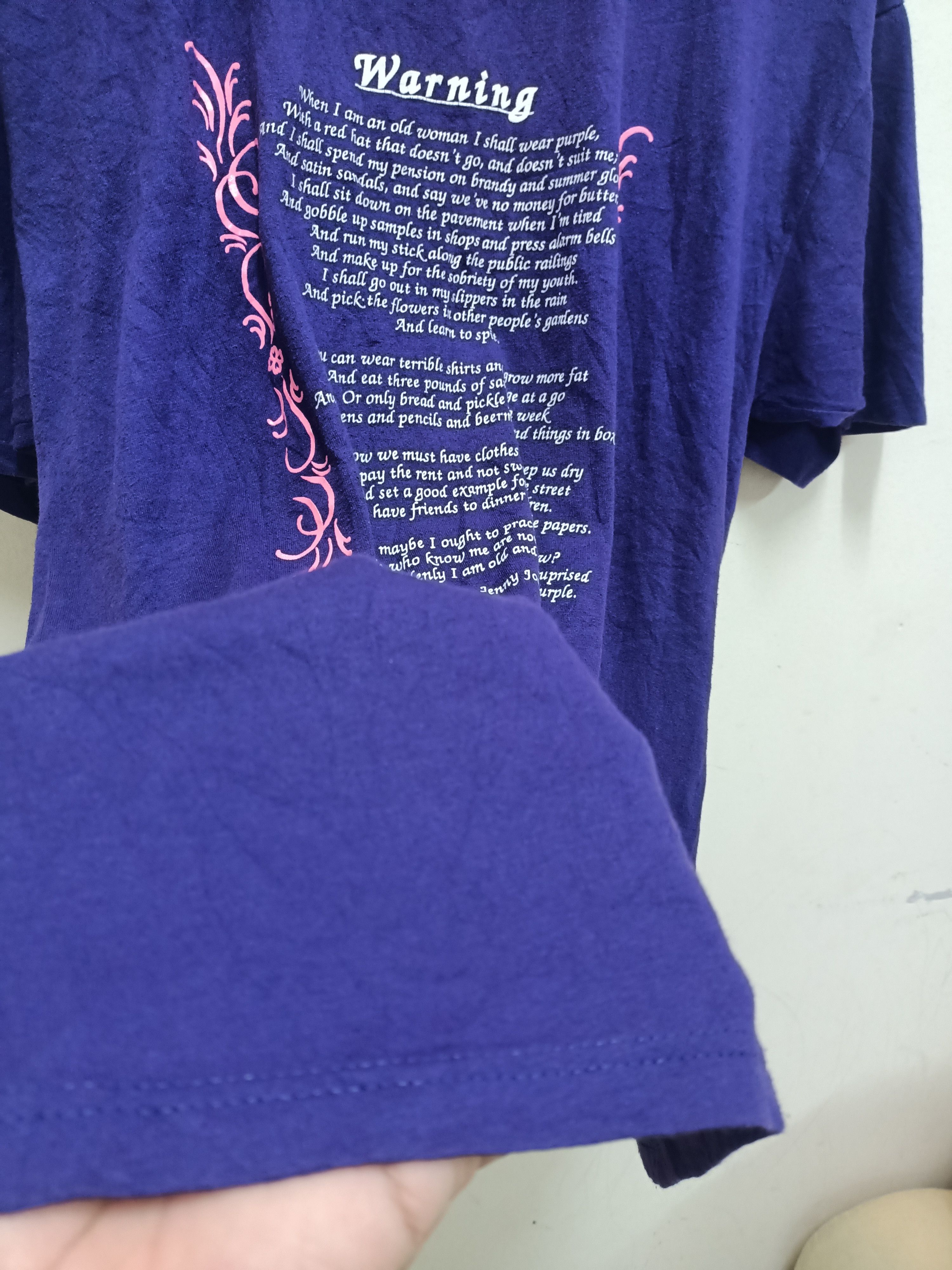 Vintage Vintage Warning poem by Jenny Joseph art t-shirt Size US XL / EU 56 / 4 - 6 Thumbnail