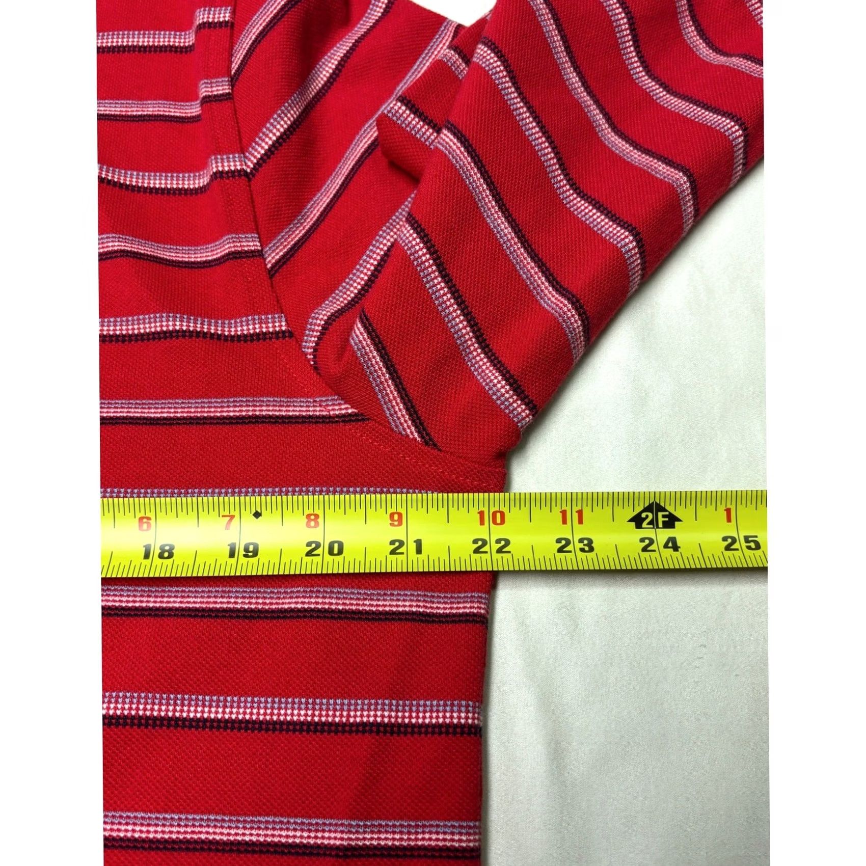 Brooks Brothers Brooks Brothers Mens Red Striped Cotton Pique Long Sleeve Henley Shirt L Size US L / EU 52-54 / 3 - 6 Thumbnail