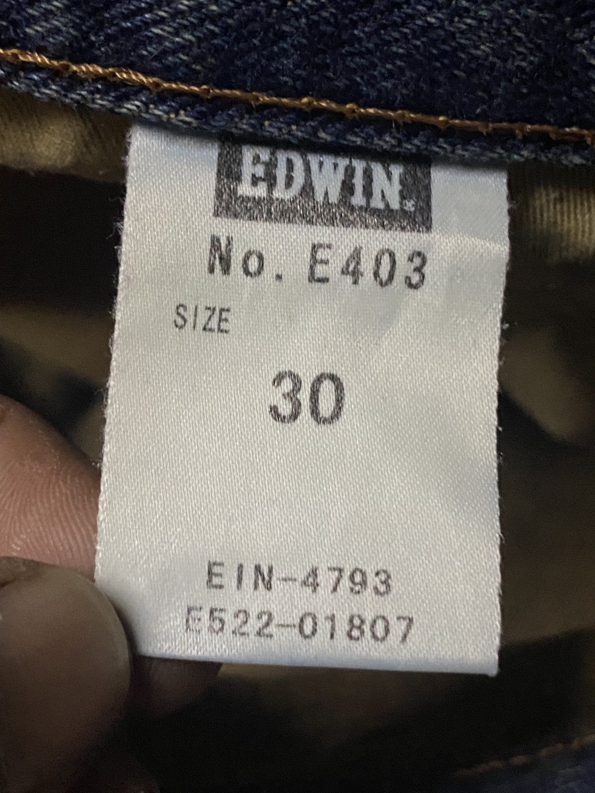 Japanese Brand Vintage Edwin 403 Revers Faded Loose Jeans Size US 32 / EU 48 - 15 Thumbnail