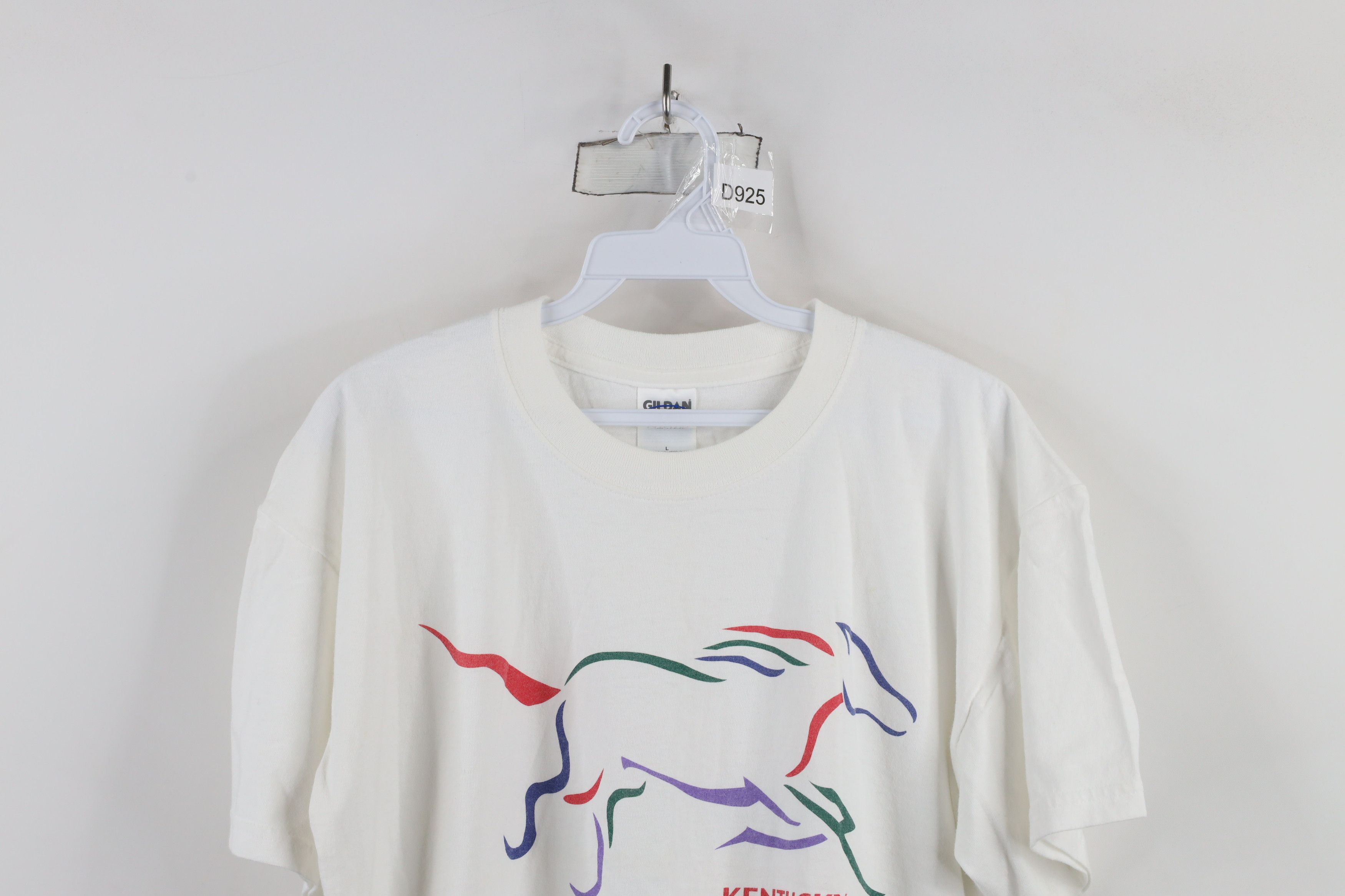 Vintage Vintage 90s Spell Kentucky Derby Horse Racing T-Shirt White Size US L / EU 52-54 / 3 - 2 Thumbnail
