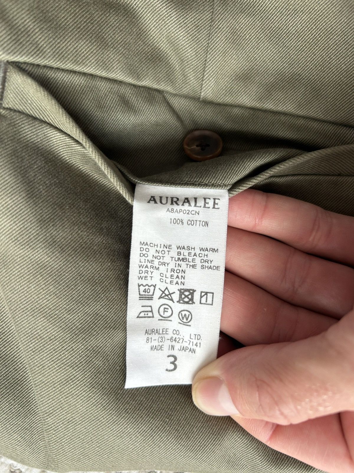 Auralee Olive Pleated Pants Size US 31 - 3 Thumbnail