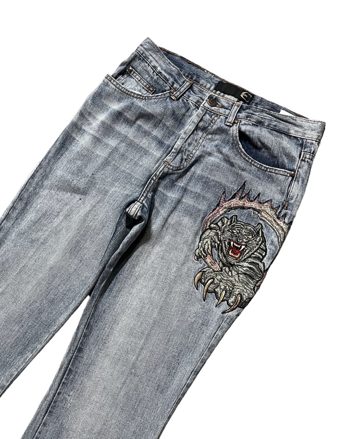 Just Cavalli Flare jeans just cavalli tiger claw faded distressed denim Size US 29 - 1 Thumbnail