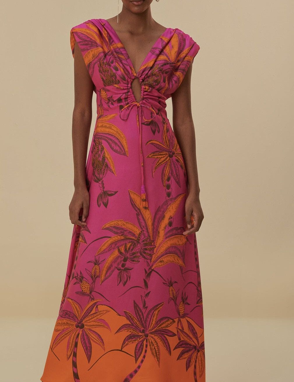 Farm Rio Farm Rio Beach Forest Viscose Maxi Dress, Size XS Size XS / US 0-2 / IT 36-38 - 4 Thumbnail