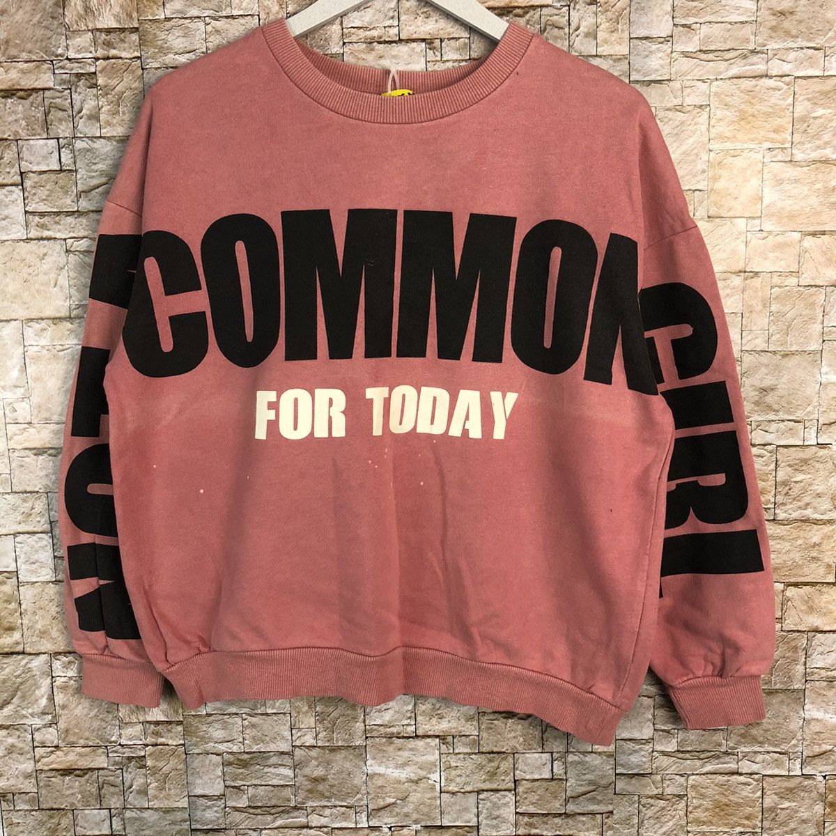 Japanese Brand Not Common Girl today Bershka Pink Sweatshirt #A305 Size S / US 4 / IT 40 - 3 Thumbnail