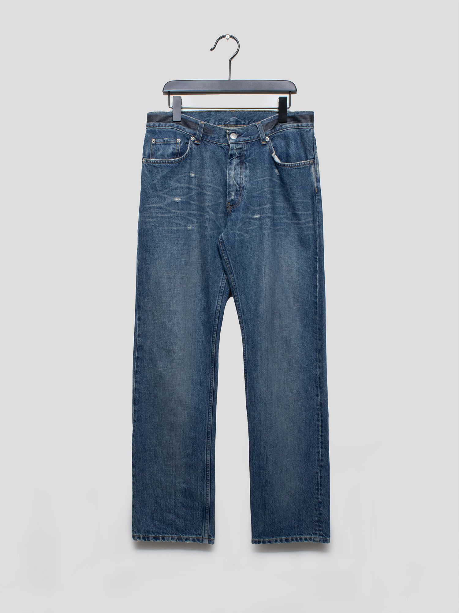 パンツ Helmut Lang 2003ss RUBBER DENIM Helmut Lang 2003 Classic Vintage Jeans with Rubber Tape