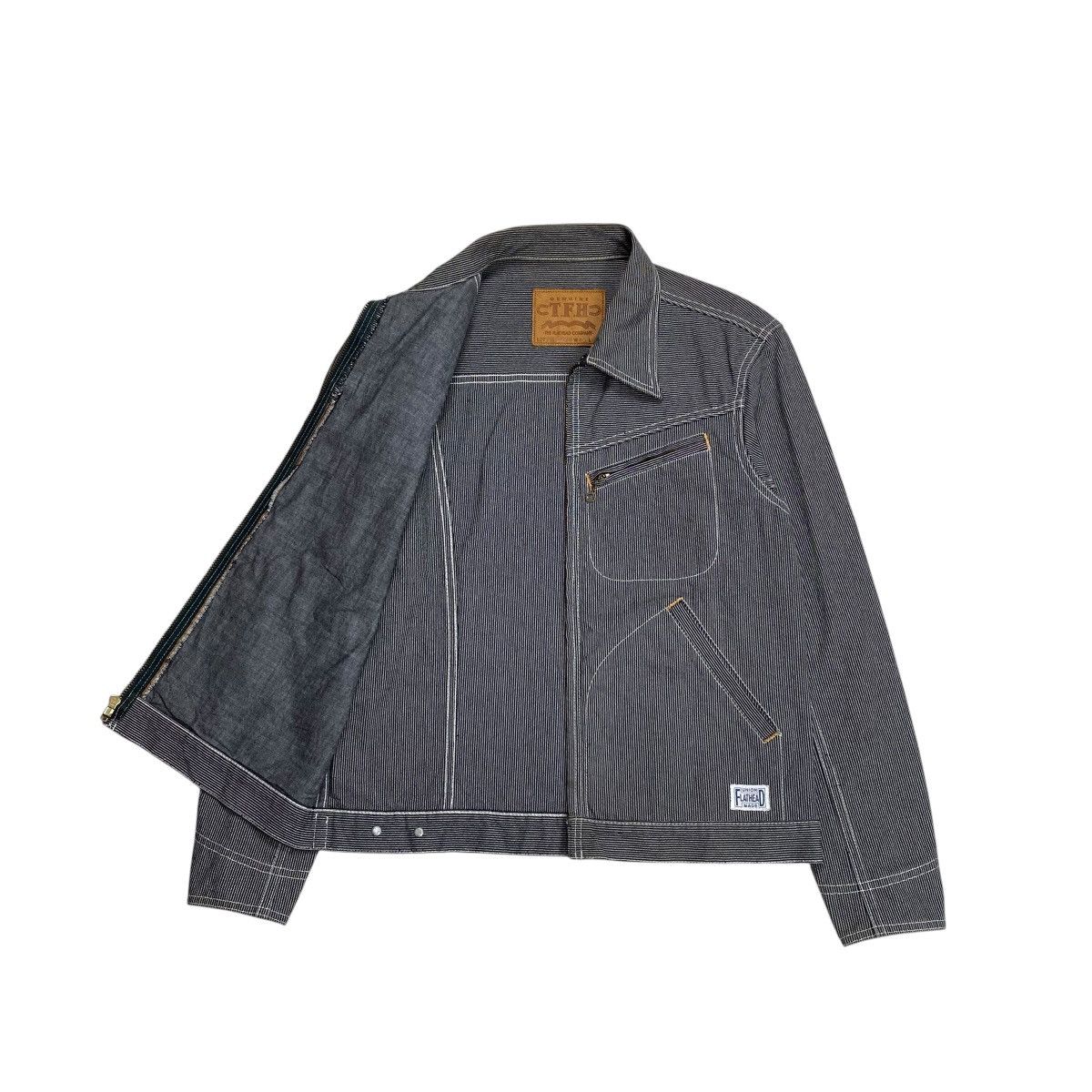 The Flat Head The Flat Head Lot PHJ-02W Hickory Stripe Work Jacket Size US L / EU 52-54 / 3 - 3 Thumbnail