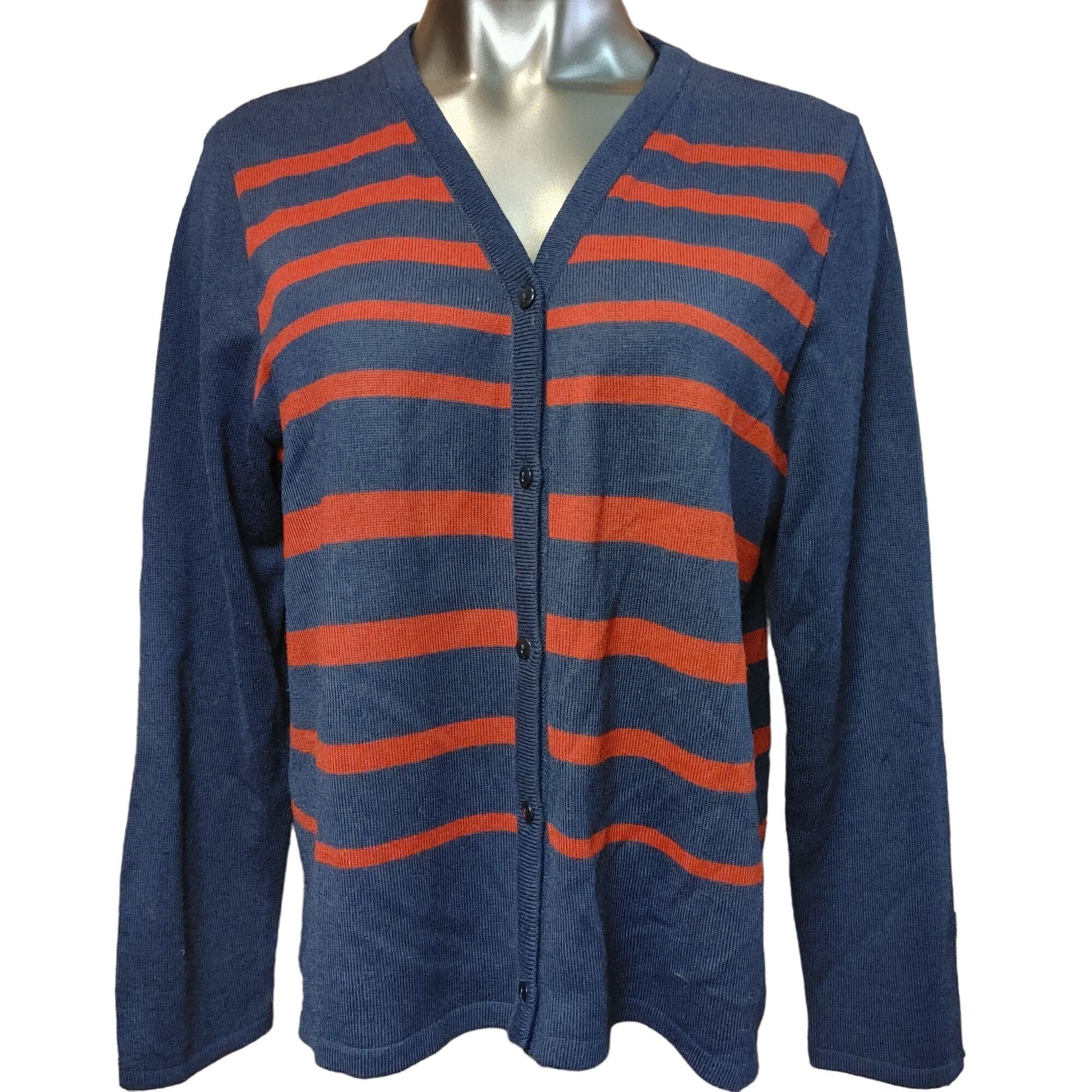 Other SAG Harbor Dress Women's Navy Blue/Red Stripped Long Sleeve Size L / US 10 / IT 46 - 1 Thumbnail