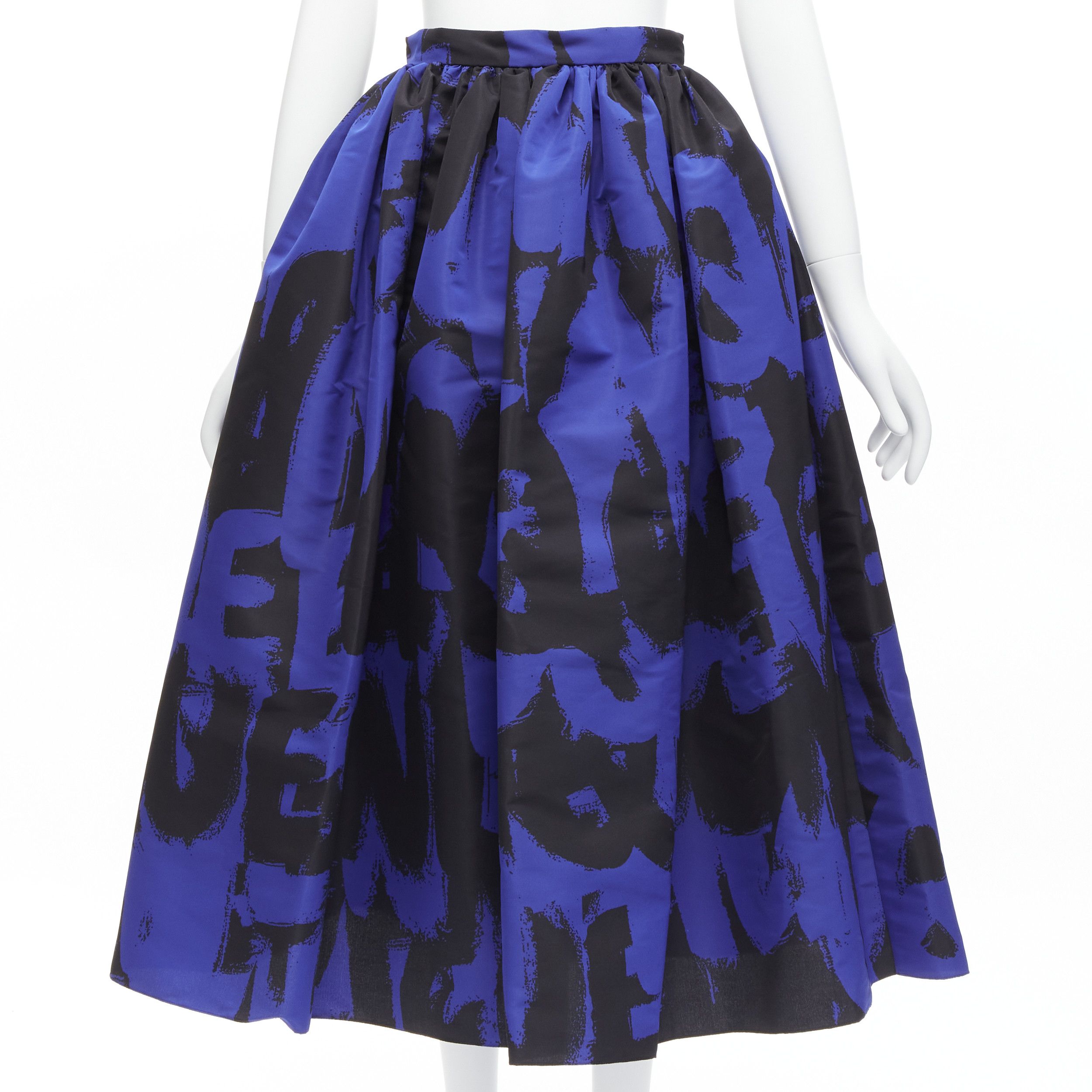 スカート ALEXANDER MCQUEEN Woman Skirt Blue 752499QJACF 4100 McQueen Outlet: skirt in wool and cotton blend - Blue