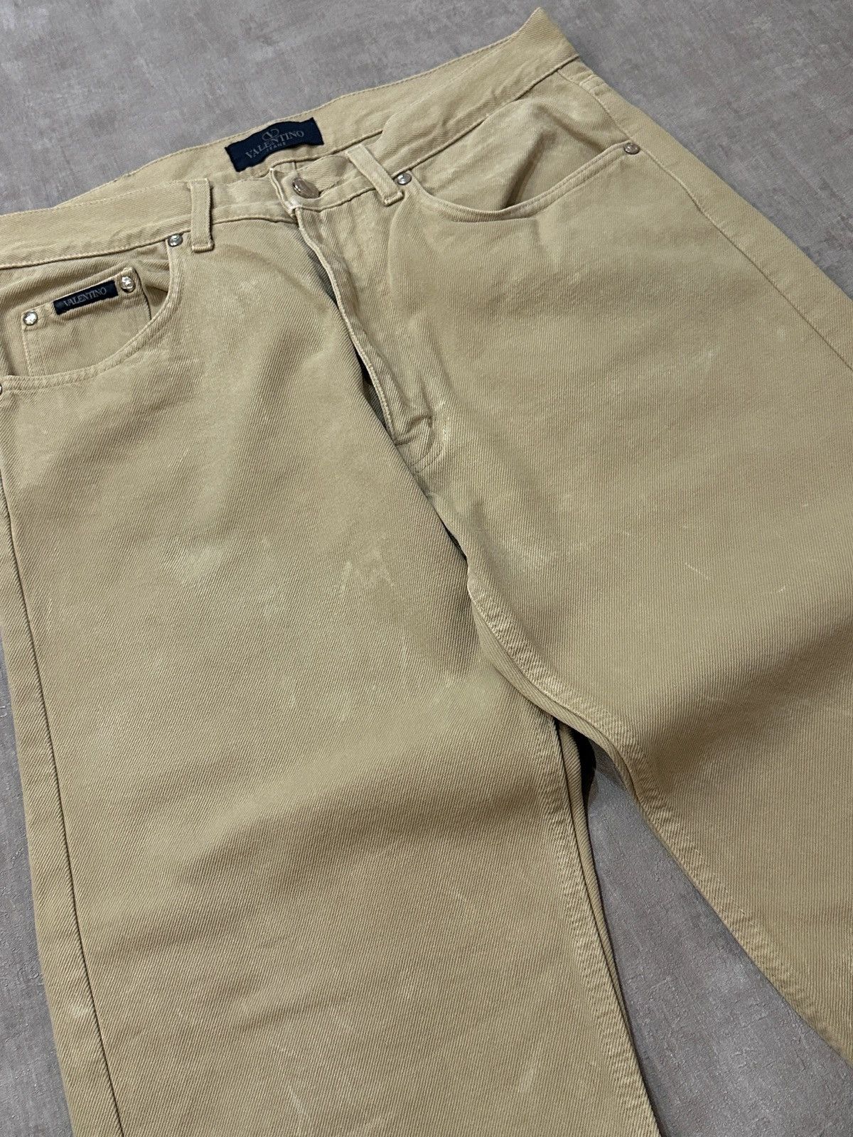 Valentino × Vintage Valentino Jeans Vintage 90s Beige Casual Pants Size US 33 - 10 Thumbnail