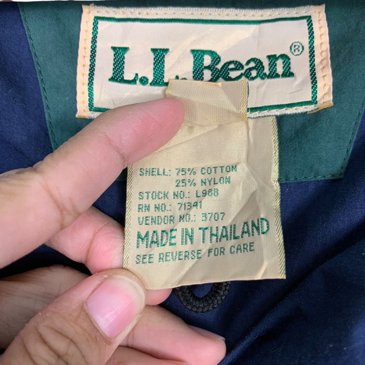 L.L. Bean Vintage L.L.BEAN Blue Outdoor Jacket #0550-C25 Size US L / EU 52-54 / 3 - 16 Thumbnail