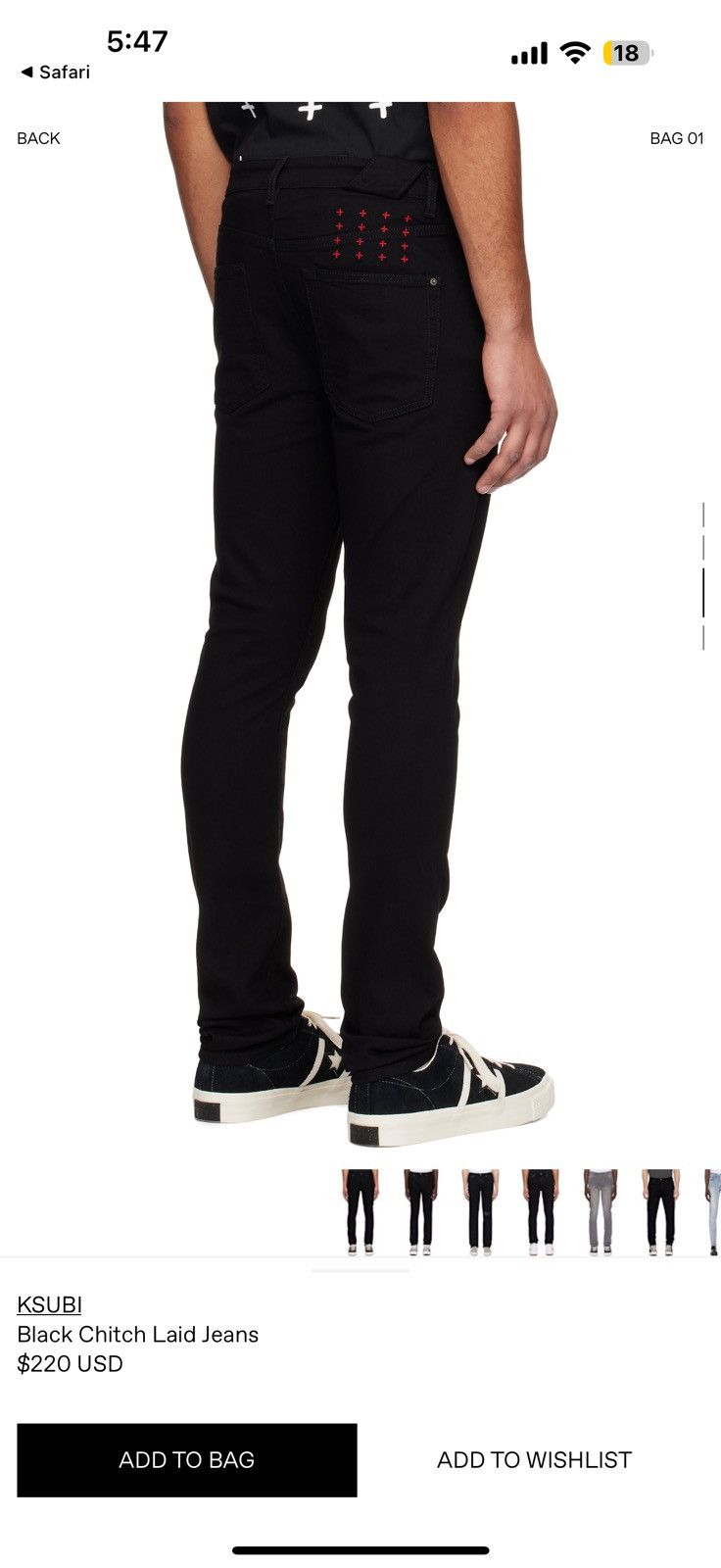 Ksubi Chitch Laid Back Jeans Size US 32 / EU 48 - 1 Thumbnail
