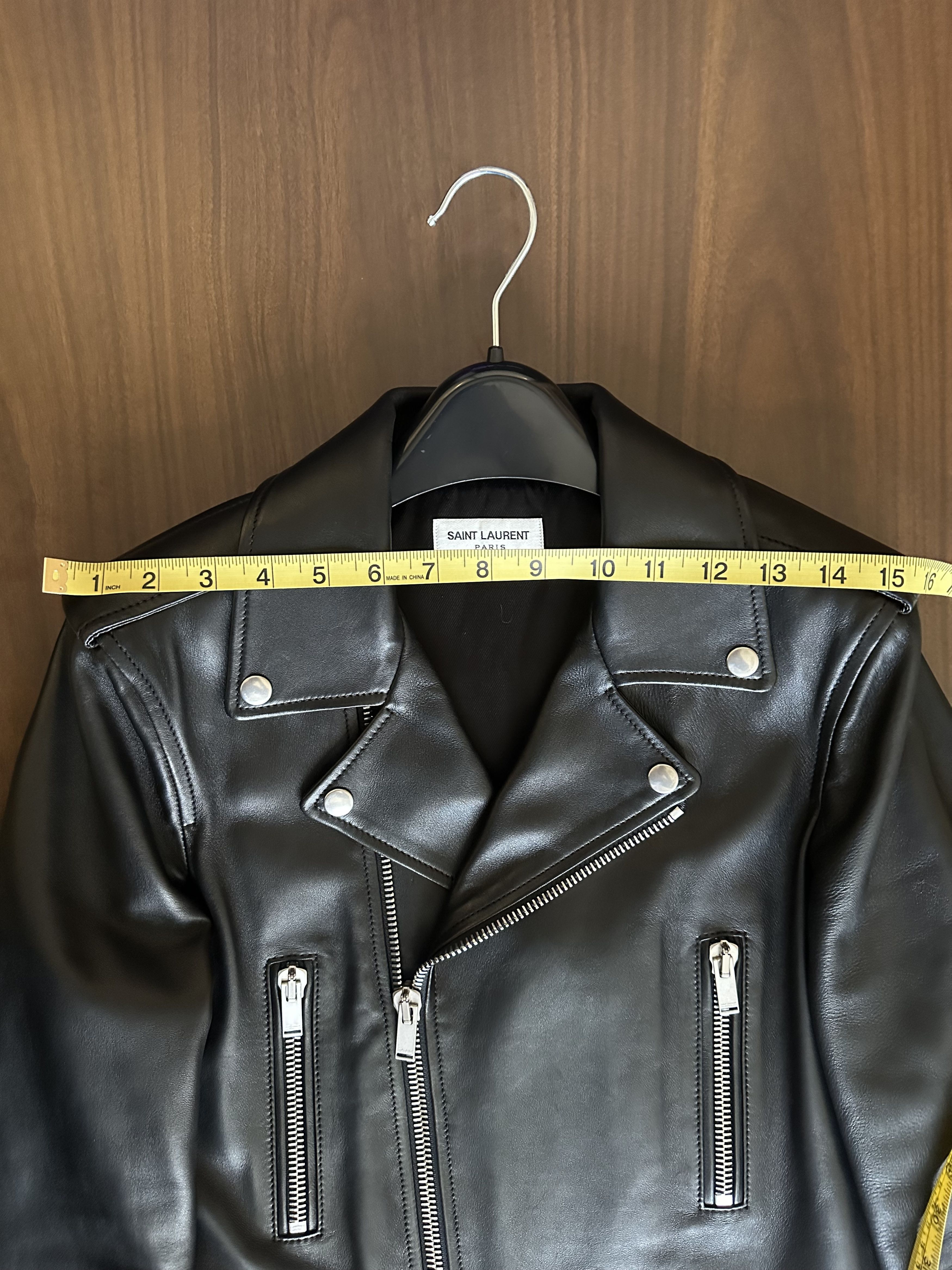 Saint Laurent Paris Women's Leather Biker Jacket Size M / US 6-8 / IT 42-44 - 10 Thumbnail