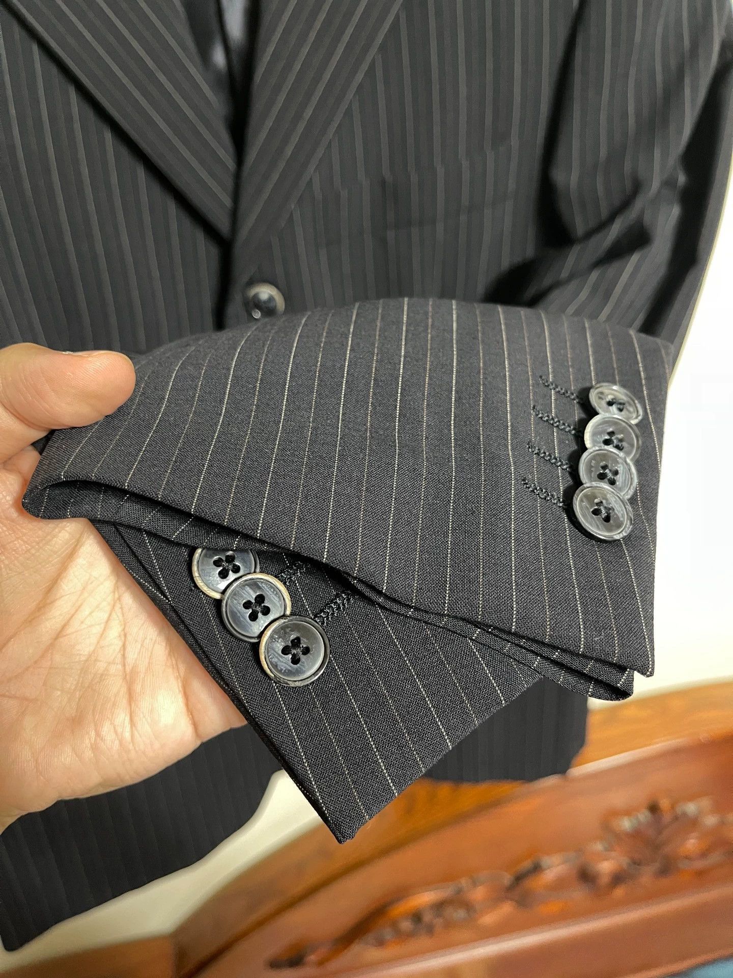 Lardini Lardini Multi-Striped Slim Suit 48 Size 48R - 6 Thumbnail
