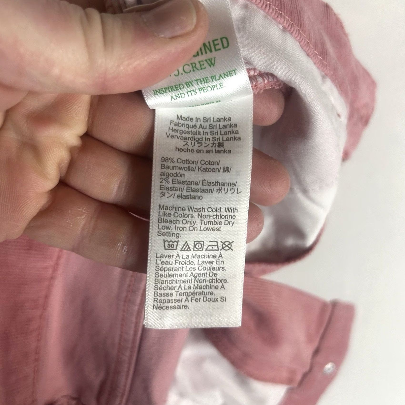 J.Crew J.Crew Corduroy Chino Pants Womens 26 Pink Casual Mid Rise Workwear Office Prep Chino Pants Stretch Regular Womens Size 26" / US 2 / IT 38 - 6 Thumbnail